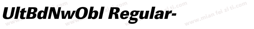 UltBdNwObl Regular字体转换